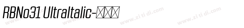 RBNo31 UltraItalic字体转换